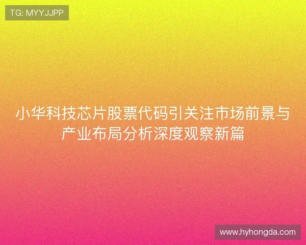 小华科技芯片股票代码引关注市场前景与产业布局分析深度观察新篇 小华科技芯片股票代码引关注市场前景与产业布局分析深度观察新篇